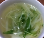 玉ねぎと水菜の中華スープ